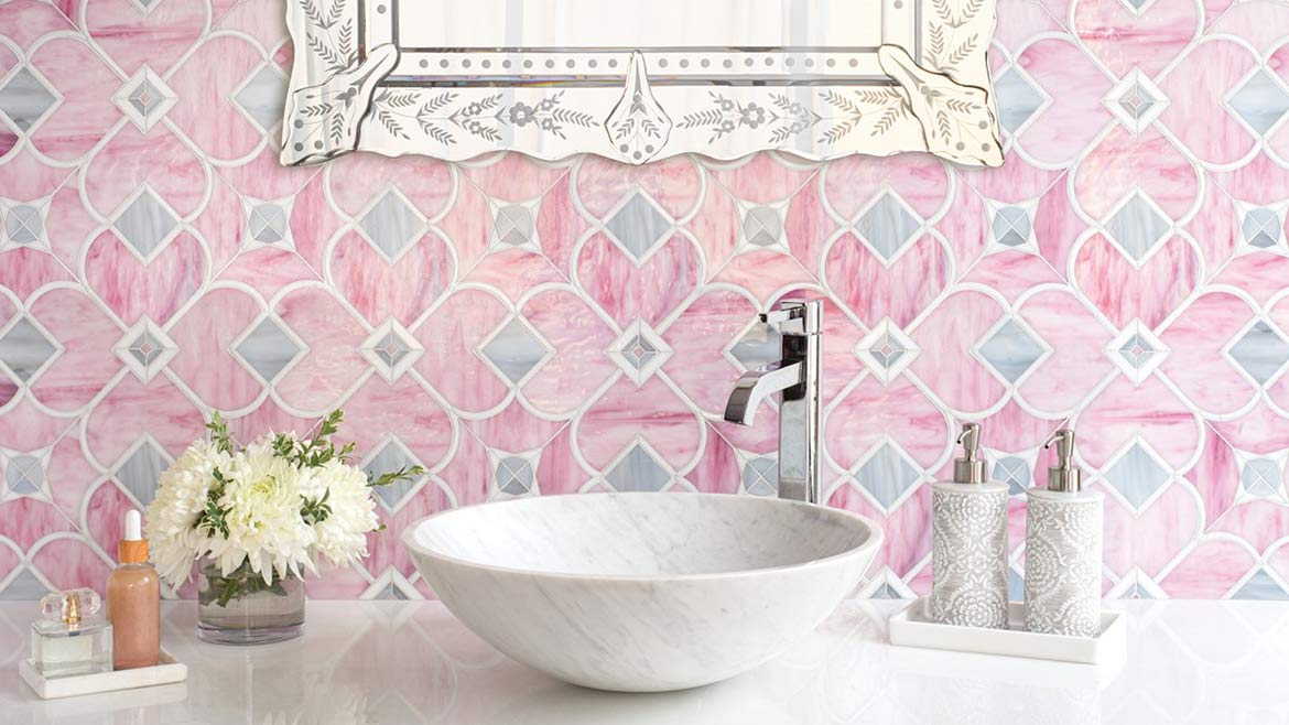 08 SW 1223 Product Gallery Pink Stone and Tile: Ville Lumière (Sacré Coeur) by Caroline Beaupère and New Ravenna