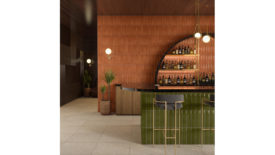 Brown wall tile