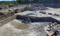 Sandstone quarry of Russell Stone Products, Inc.