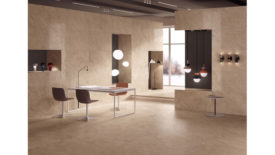 beige porcelain tile floor